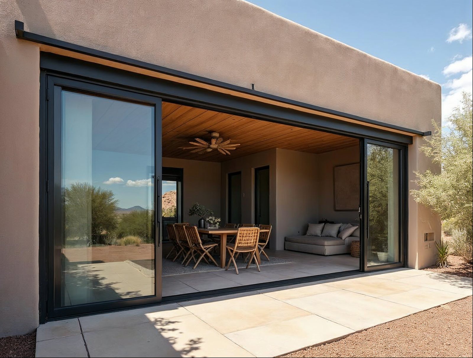aluminum multi-slide door rough opening framing for new construction